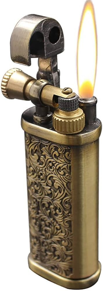 Kerosene Lighter, Vintage Metal Mini Portable Lighter,Refillable Lighter Vintage Fine Copper Uniq... | Amazon (US)
