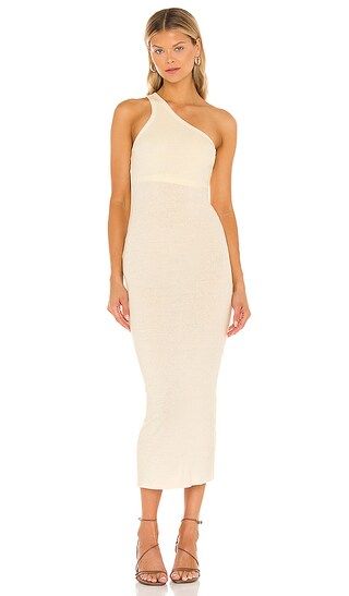 Recycled Rib One Shoulder Maxi Dress in Magnolia | Revolve Clothing (Global)