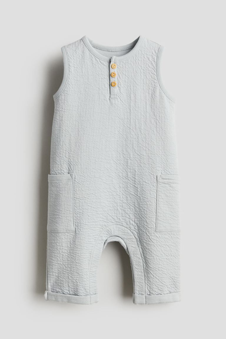 Crinkled Jersey Jumpsuit - Light gray - Kids | H&M US | H&M (US + CA)