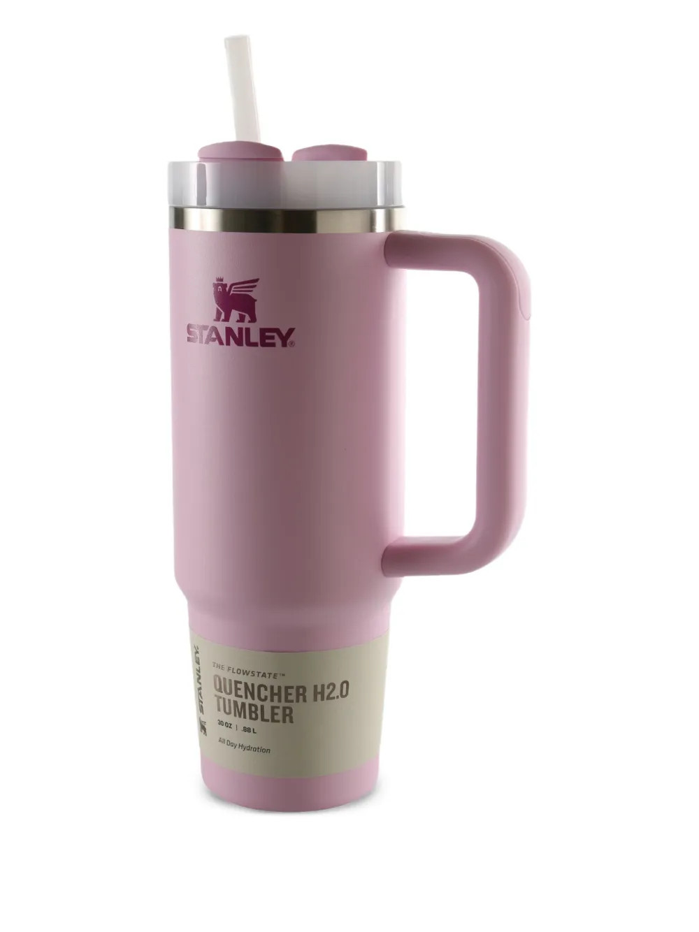 Stanley handle straw tumbler - Pink | Farfetch Global