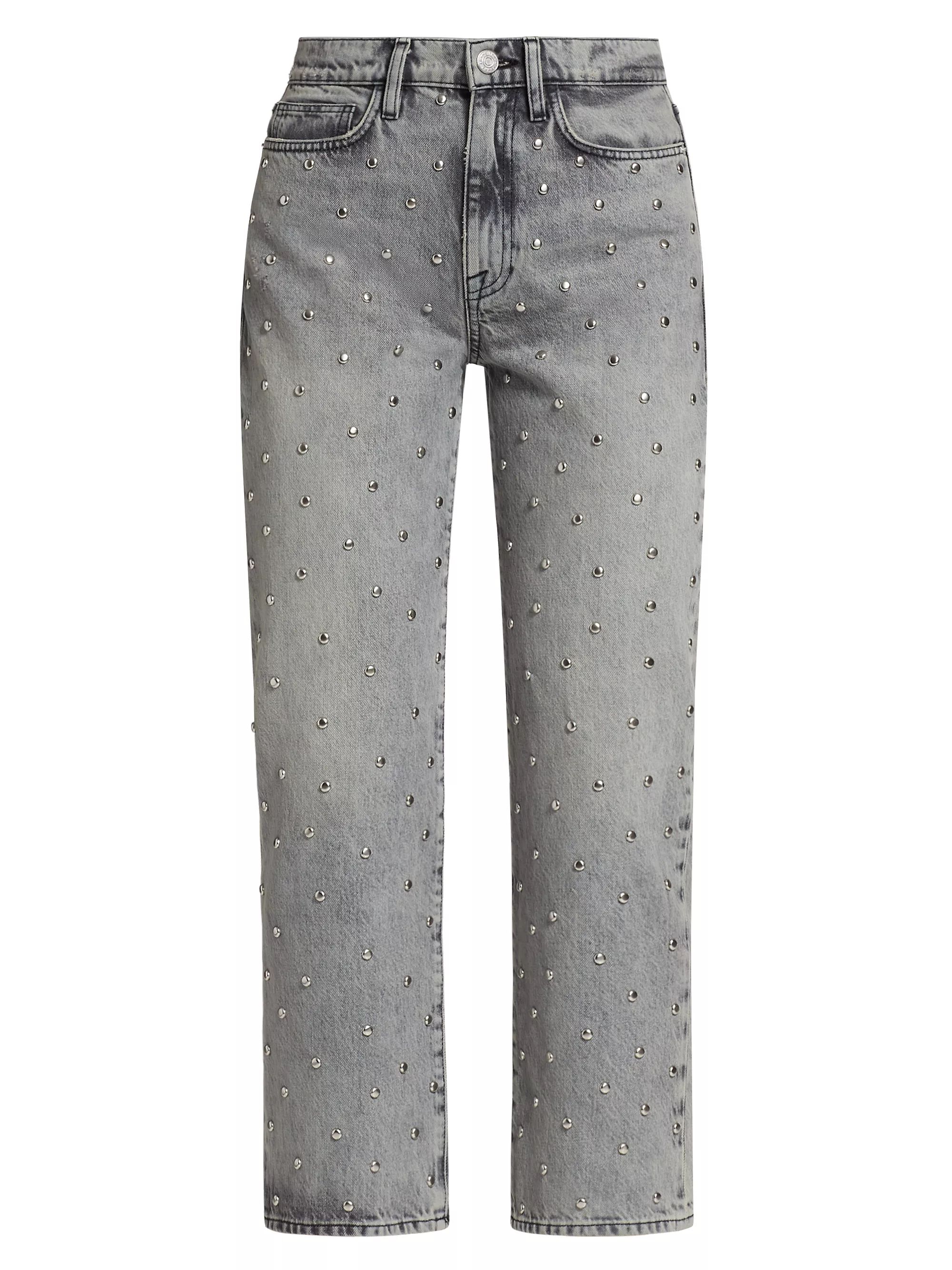Le Jane Crop Studded Jeans | Saks Fifth Avenue