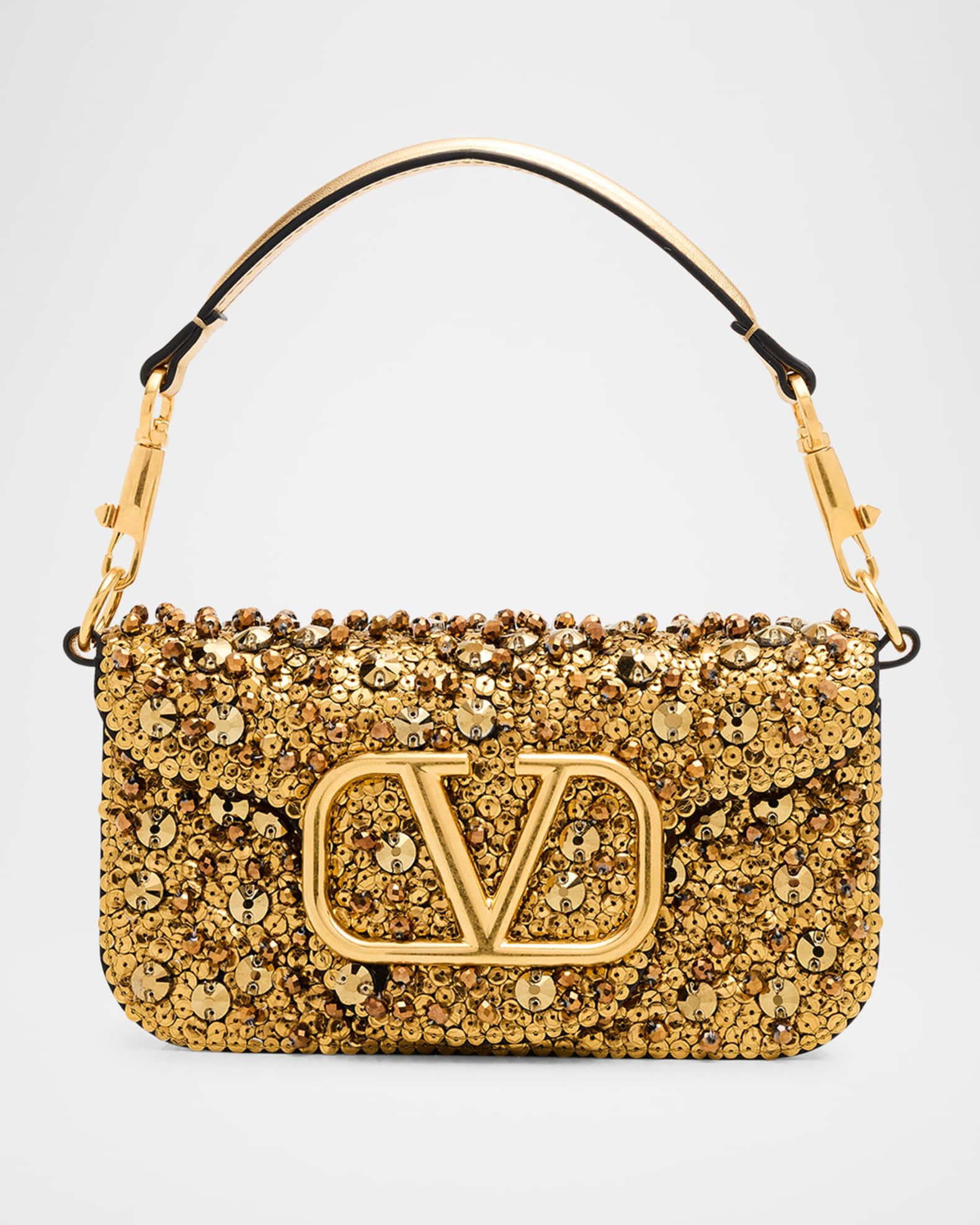 VLOGO Small Sequined Shoulder Bag | Neiman Marcus