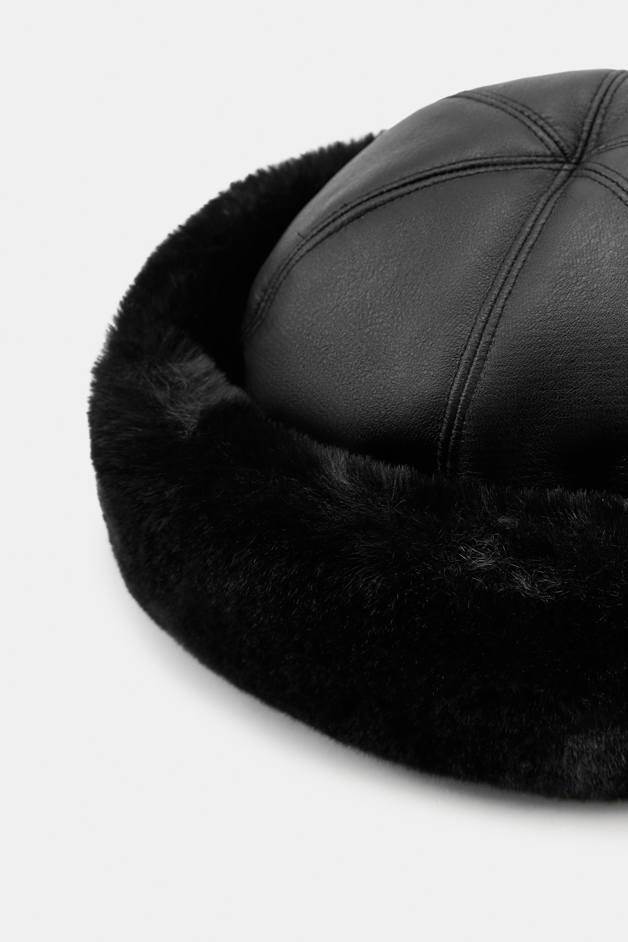 DOUBLE FACED FAUX FUR HAT | Zara US