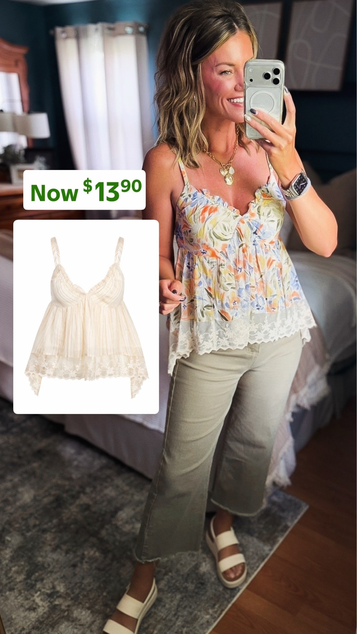 Darling Walmart top on sale. Wearing small. 
Jeans/6

#LTKSaleAlert #LTKSeasonal #LTKOver40