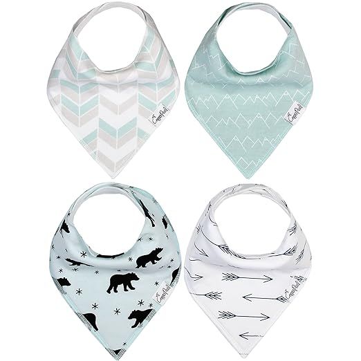 Baby Bandana Drool Bibs for Drooling and Teething 4 Pack Gift Set “Archer Set” by Copper Pear... | Amazon (US)