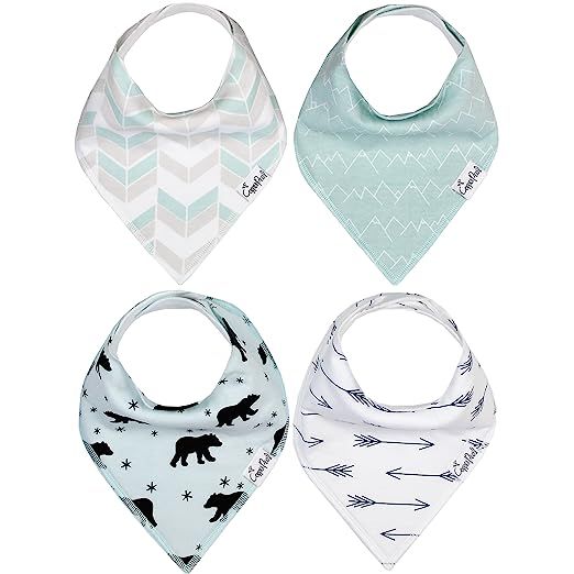 Baby Bandana Drool Bibs for Drooling and Teething 4 Pack Gift Set “Archer Set” by Copper Pear... | Amazon (US)