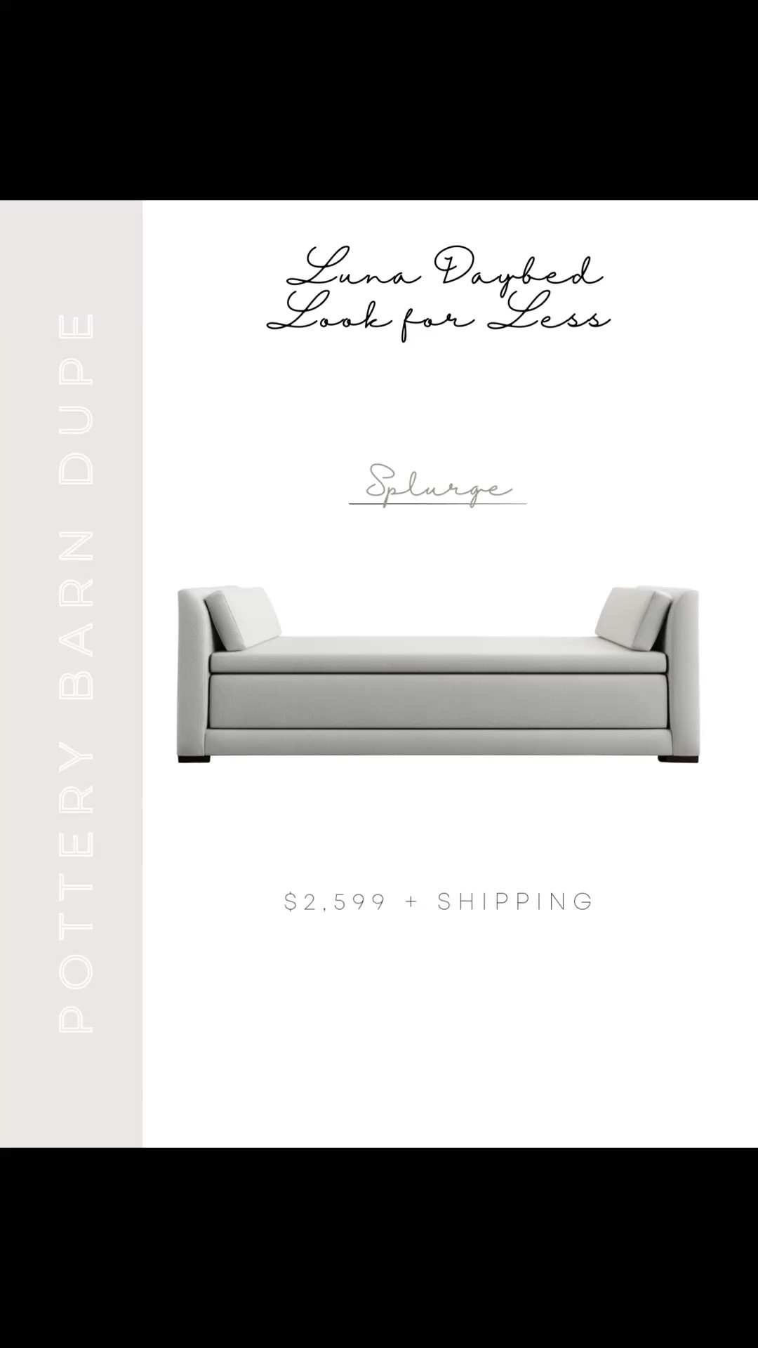 If you love the look of the Pottery Barn Luna daybed but don’t want the designer price tag, this look-for-less option gives a very similar modern upholstered style for much less.

Perfect for a guest room, office, or bonus space where you want something that looks elevated but still practical.

Sharing the alternative here for an easy comparison.




#LTKHome #LTKSaleAlert