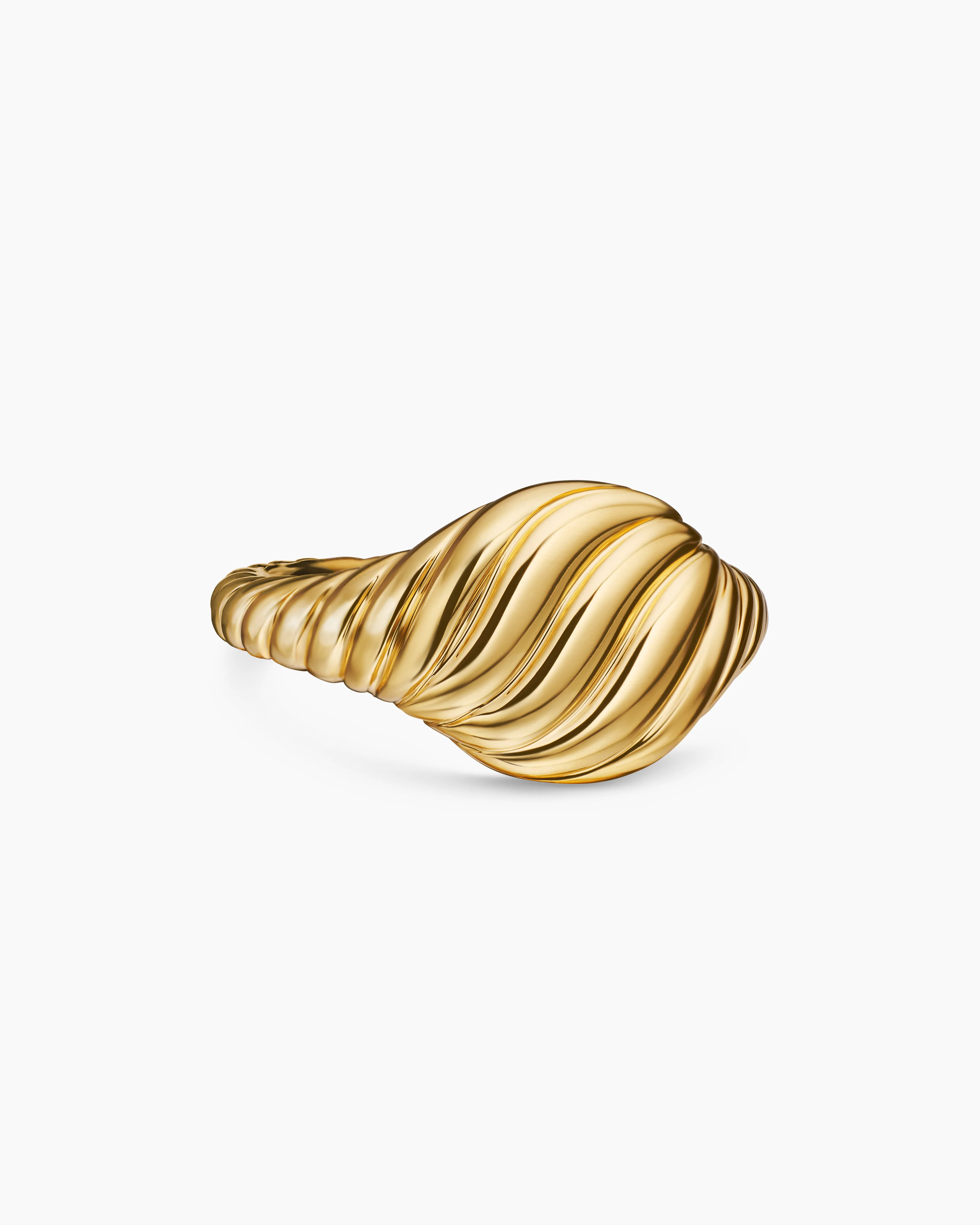 David Yurman | Sculpted Cable Pinky Ring in 18K Yellow Gold, 10mm | David Yurman