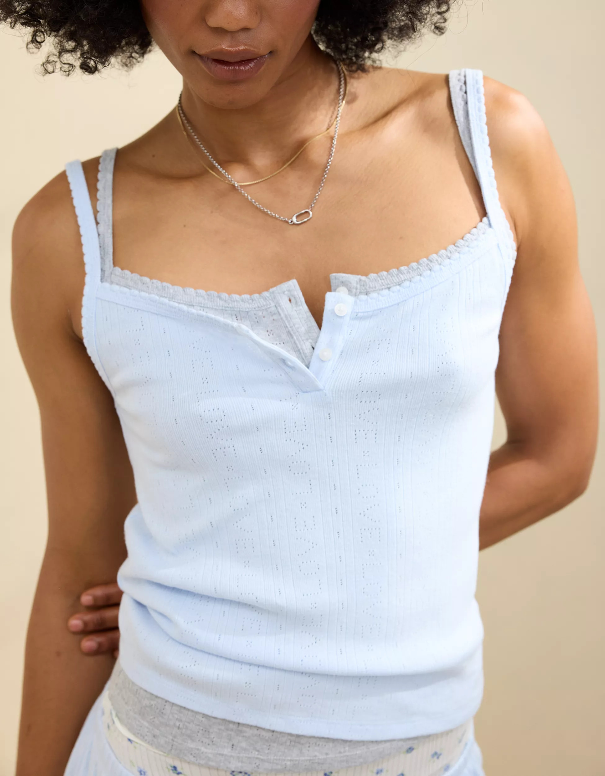 Aerie Off-Duty Pointelle Tank Top | Aerie