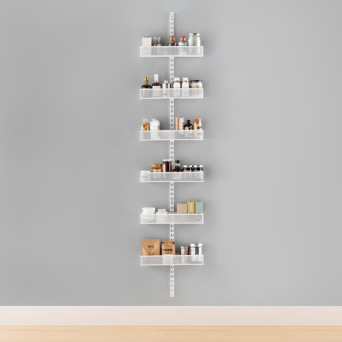 Elfa Utility Medium Wall-Mounted Rack | The Container Store