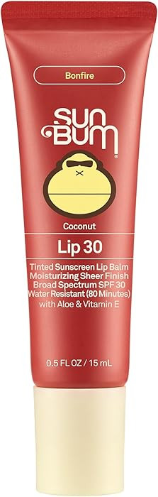 Sun Bum SPF 30 Sunscreen Bonfire Tinted Lip Balm - Coconut Flavor Broad Spectrum Moisturizing wit... | Amazon (US)