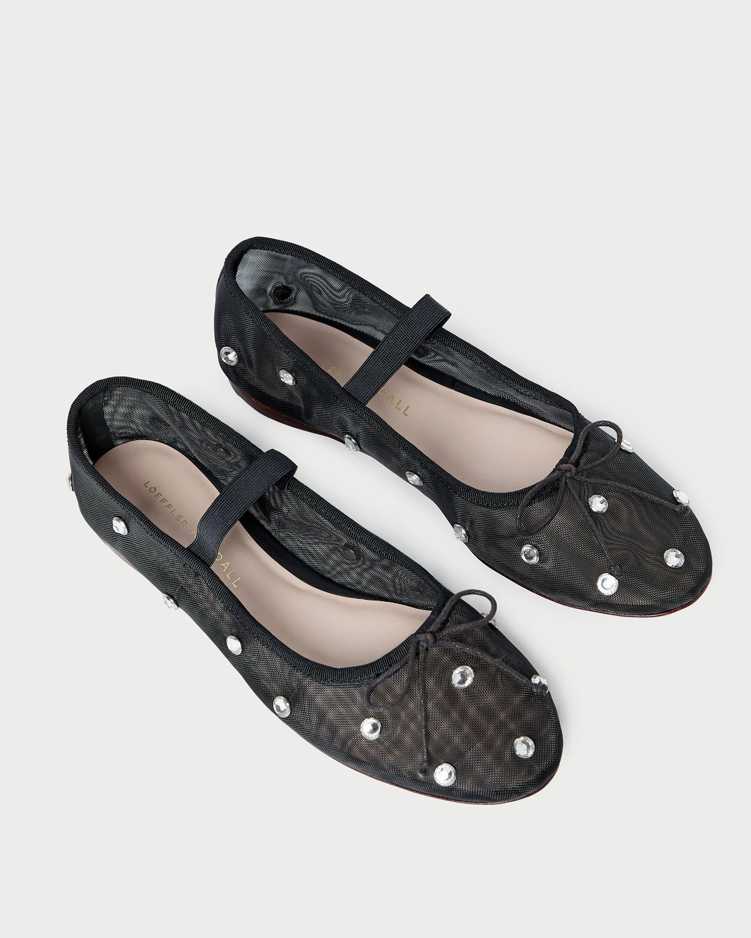 Leonie Black/Crystal Ballet Flat | Loeffler Randall