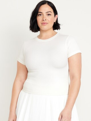 Exhale Seamless Fitted Rib T-Shirt | Old Navy (US)