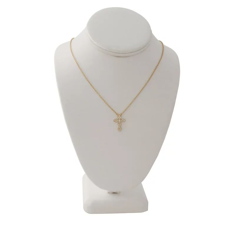 Time And Tru Gold Tone Cross Necklace | Walmart (US)