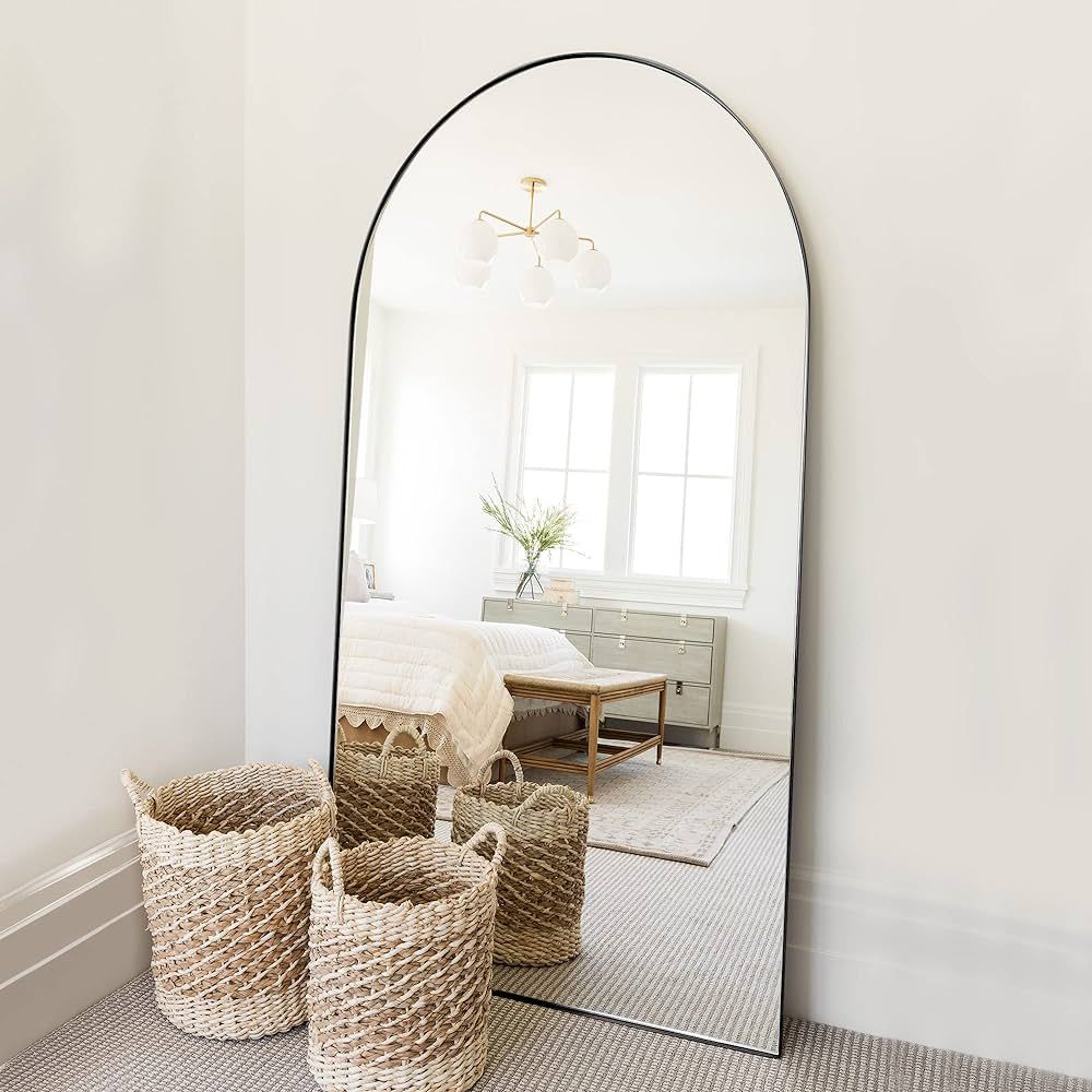 NeuType Arched Full Length Mirror Large Arched Floor Mirror with Stand Arched Wall Mirror Full Le... | Amazon (US)
