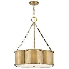 Chandelier Chance-Medium Drum-Heritage Brass | www.lampsplus.com | Lamps Plus
