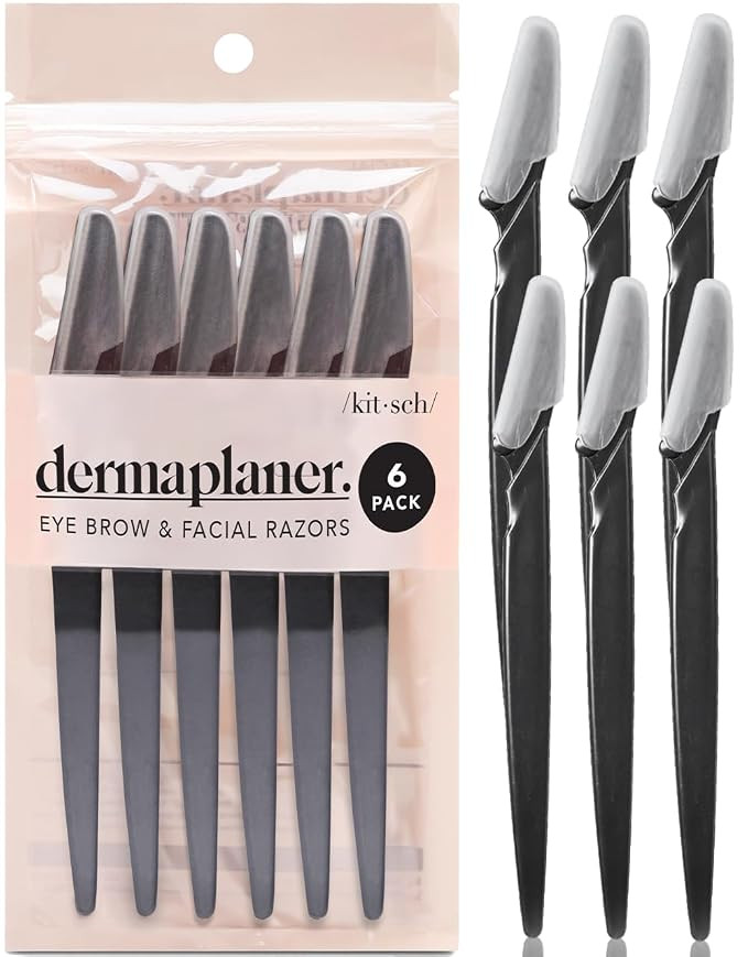 Kitsch Dermaplaning Tool - Face Razors for Women and Men, Eyebrow Trimmer and Face Shaver, Facial... | Amazon (US)