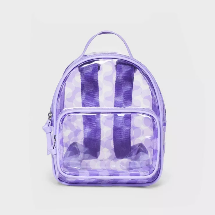 Girls' 8.75" Wavy Print Mini Backpack - art class™ Purple | Target