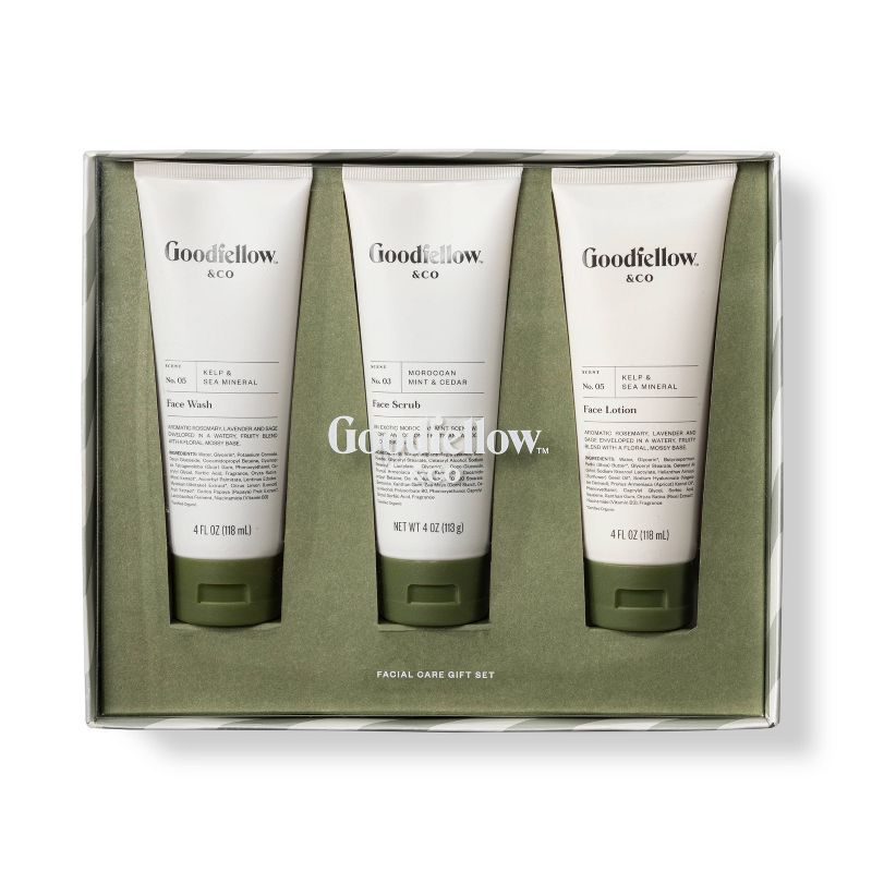 Skin Care Set - Face Wash, Face Scrub & Face Lotion - 11.8 fl oz/3ct - Goodfellow & Co™ | Target