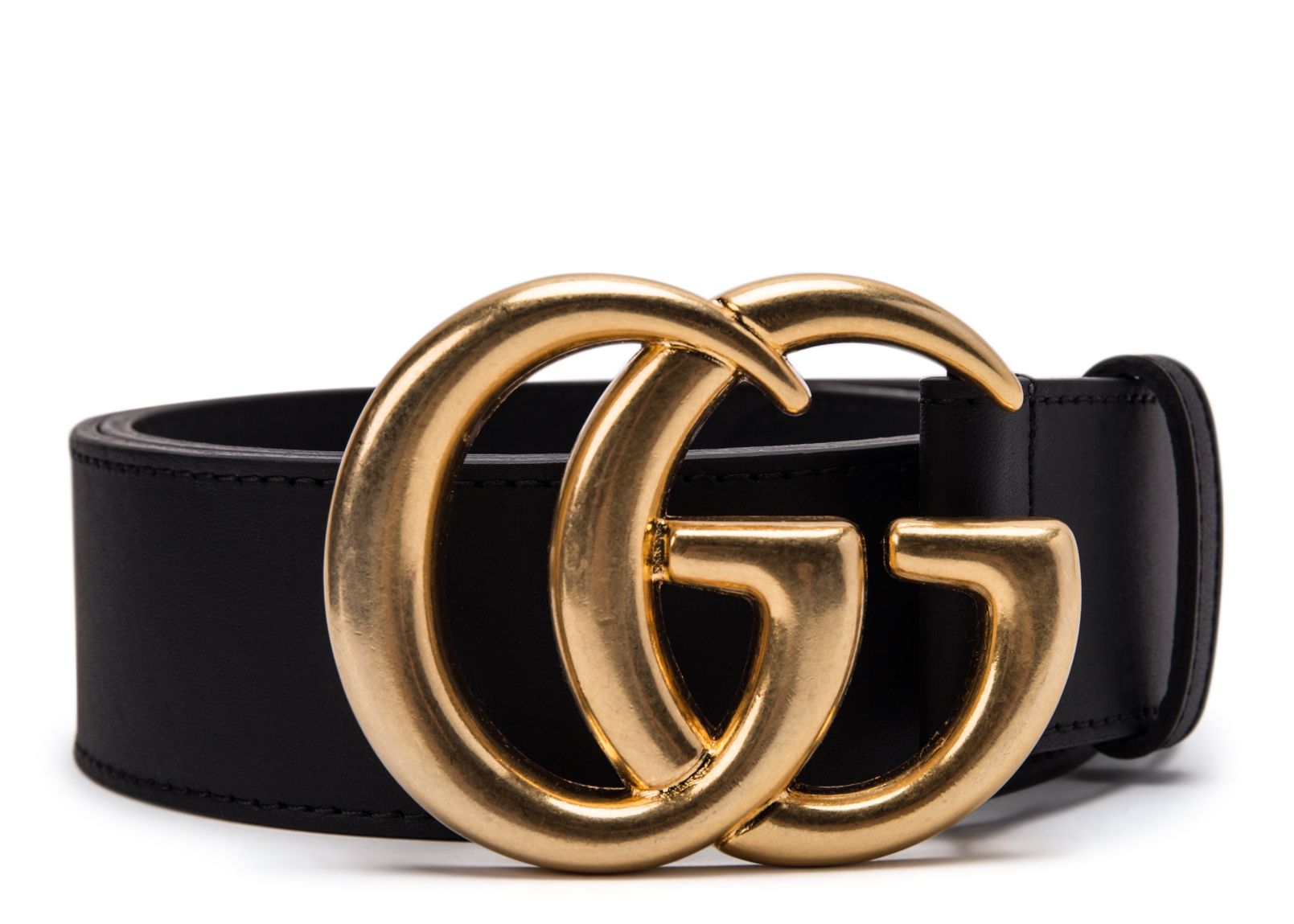 Gucci Double G Gold Buckle Leather Belt 1.5 Width Black | StockX