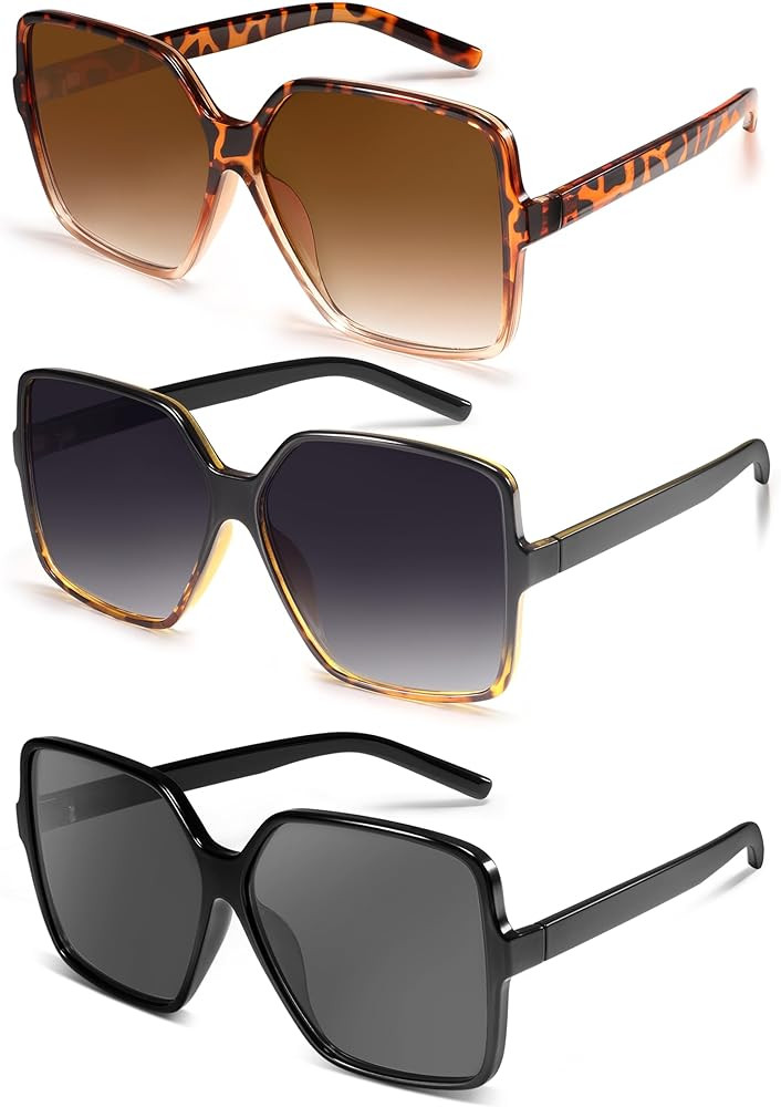 Dollger Oversized Square Sunglasses for Women Big Large Wide Fashion Shades for Men UV Protection... | Amazon (US)