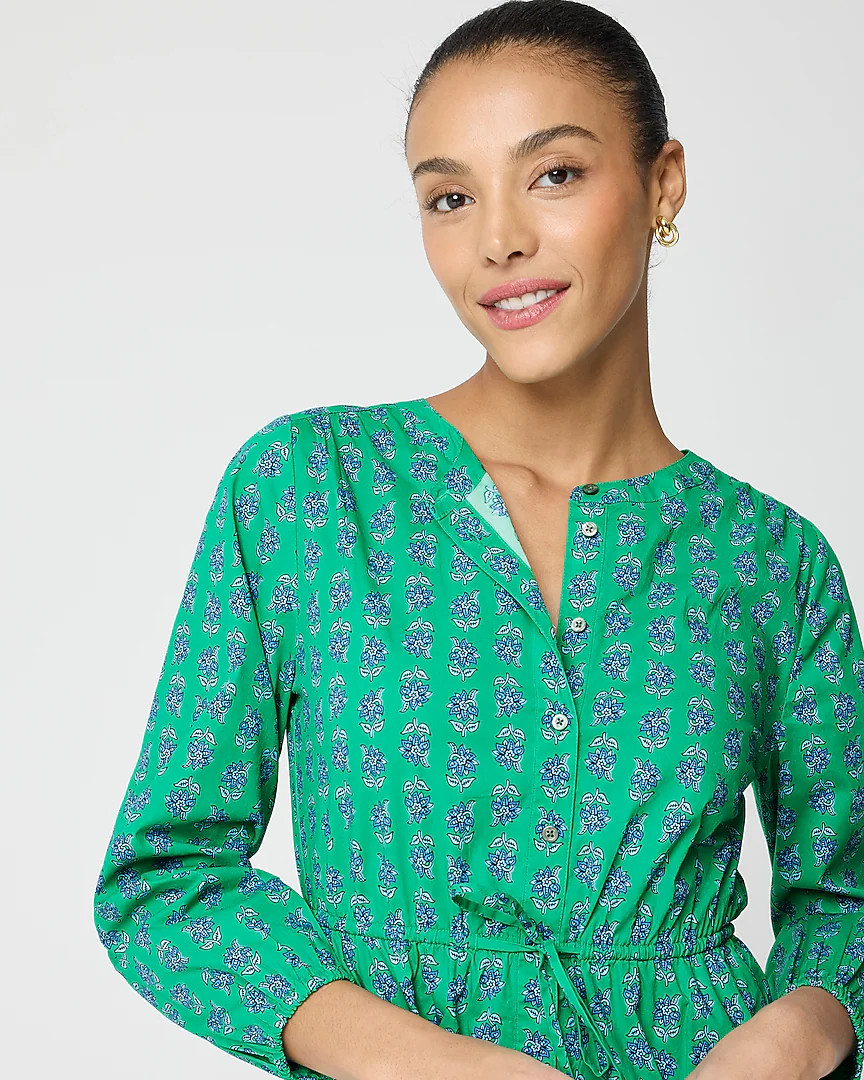 Long-sleeve mini shirt-dress | J.Crew Factory