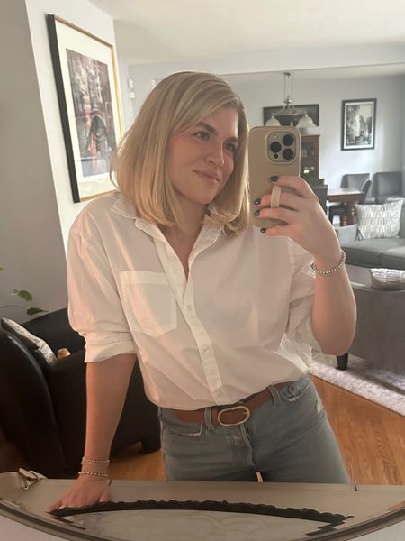 One of my favorite outfits later. It’s simple, chic, and I always feel put together.

White button down top
Levi jeans 
Amazon belt 

#LTKSeasonal #LTKstyletip