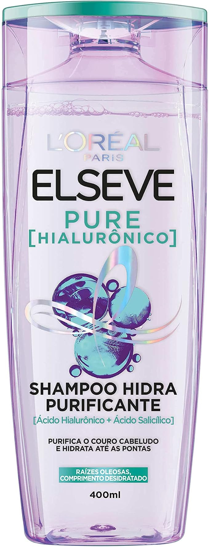 L'Oréal Paris Elseve Shampoo Hidra Purificante Pure Hialurônico, Purifica o Couro Cabeludo e Hi... | Amazon (BR)