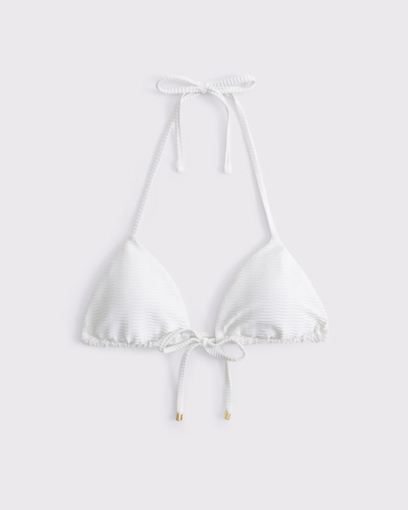 Women's Tie-Front Halter Triangle Bikini Top | Women's Swimwear | Abercrombie.com | Abercrombie & Fitch (US)