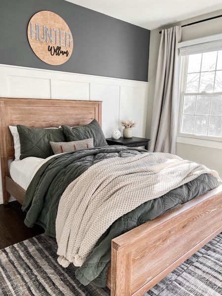 Hunter has some of the coziest bedding in his room! We went with Pottery Barn bedding, and it’s held up so well! It’s all back in stock right now too! We went with Smoked Gray for his bed and love it! A timeless room for him to grow with. 

#LTKkids #LTKhome #LTKstyletip