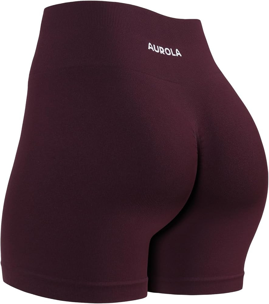 AUROLA Power Workout Shorts for Women Tummy Control Squat Proof Ribbed Thick Seamless Scrunch Act... | Amazon (US)
