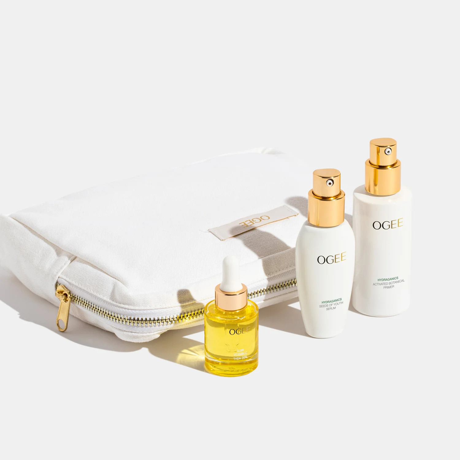 Anti-Aging, Glow-Enhancing and Hydrating Glow Trio 30ml/15ml/50ml by Ogee Organic Skincare & Makeup | Ogee