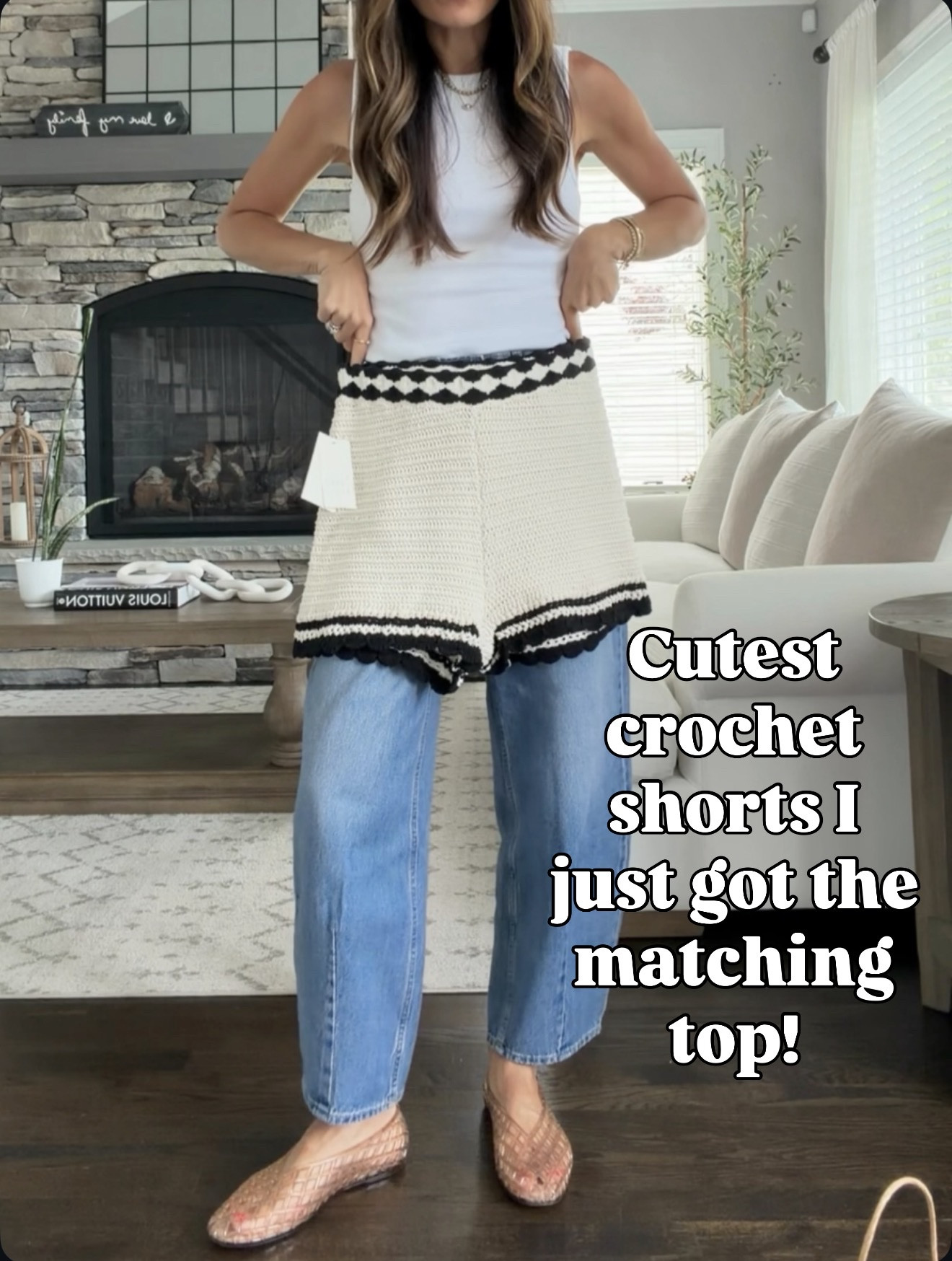 These crochet shorts were an instant yes for me… and I couldn’t resist grabbing the matching top too! 🤍🖤 wearing size xs

#LTKootd #LTKmomlife #LTKOver40