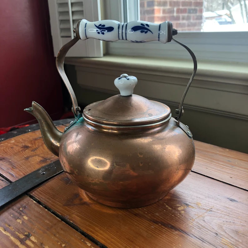 Vintage Pot Belly Copper Tea Pot | Etsy | Etsy (US)
