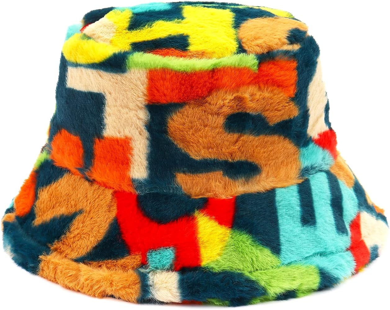 Fuzzy Bucket Hat for Women Furry Fur Bucket Hat Winter Warm Plush Fisherman Fluffy Sherpa Bucket ... | Amazon (US)