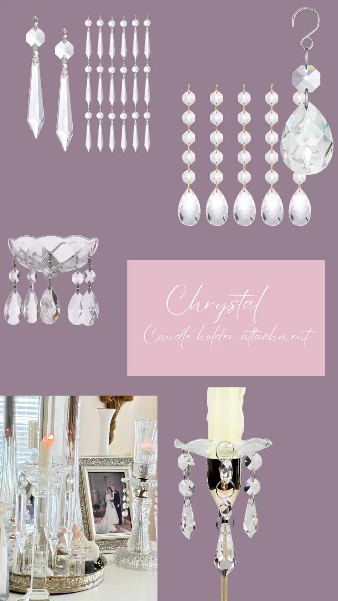 Adding some Chrystal’s to candle holders makes everything sparkle ✨ 

#LTKHome #LTKFindsUnder50 #LTKFindsUnder100