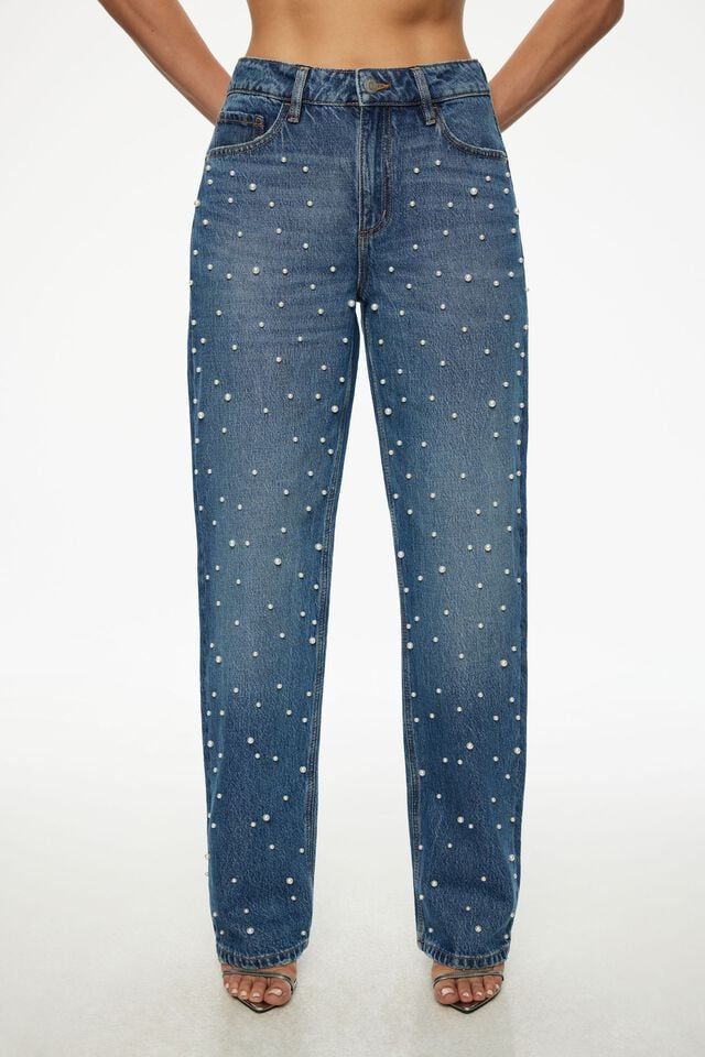 Mika Pearl Relaxed Straight Jeans | Dynamite Clothing