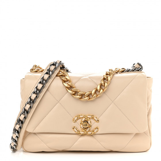 CHANEL

Goatskin Quilted Medium Chanel 19 Flap Light Beige | Fashionphile