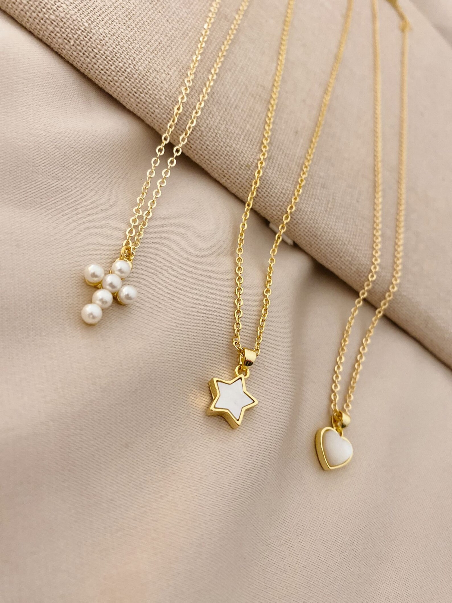 Chain With Pearl Cross Charm - Etsy | Etsy (US)