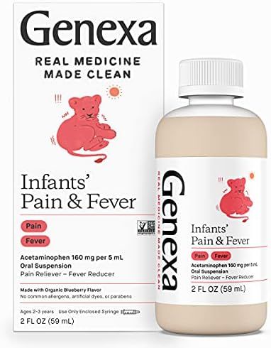 Amazon.com: Genexa Infants' Acetaminophen Oral Suspension, for Babies, Temporarily relieves Pain ... | Amazon (US)