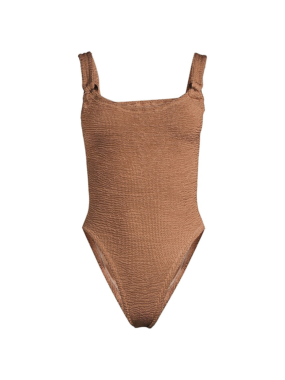 Women's Domino One-Piece Swimsuit - Metallic Cocoa - Metallic Cocoa | Saks Fifth Avenue