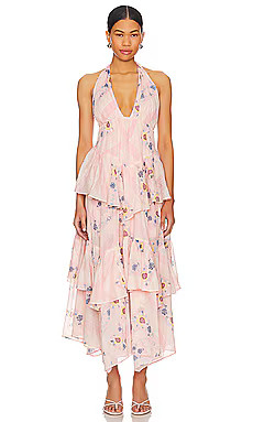 Free People Stop Time Maxi in Blush Combo from Revolve.com | Revolve Clothing (Global)