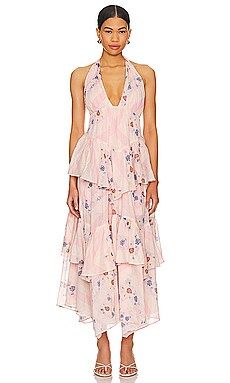 Free People Stop Time Maxi in Blush Combo from Revolve.com | Revolve Clothing (Global)