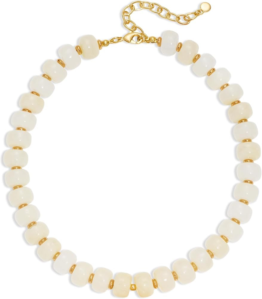 LILIE&WHITE Resin Chunky Beaded Necklace for Women Minimalistic Modern Statement Necklace Jewelry... | Amazon (US)