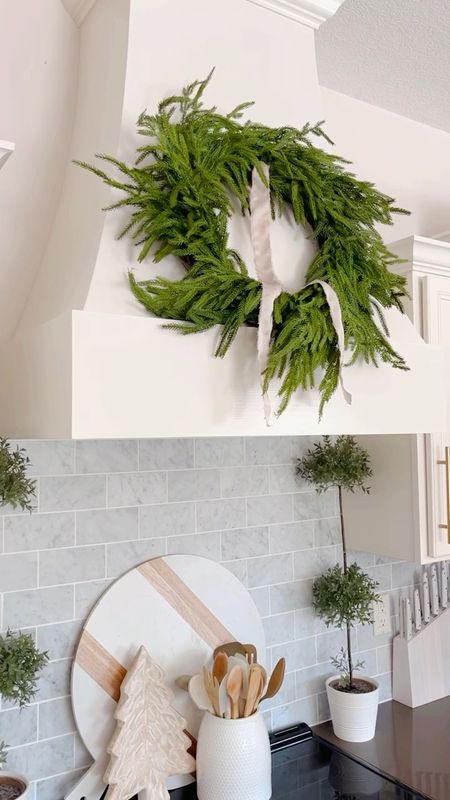 Norfolk pine wreath on sale’ lowest price I’ve seen! Christmas wreath, Christmas decor, real touch wreath - click through to see today’s price

#LTKhome #LTKHolidaySale #LTKHoliday