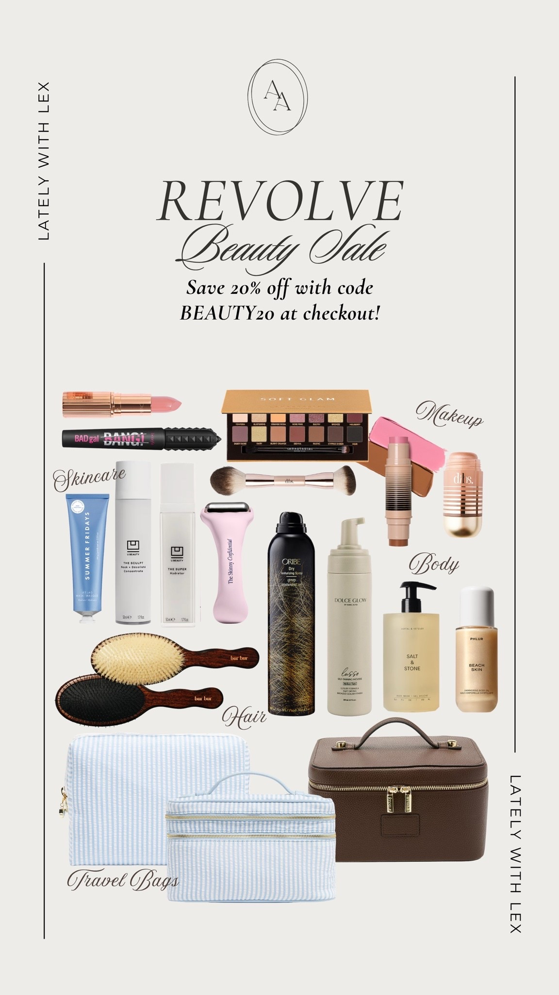 Revolve is currently having 20% off all beauty with code BEAUTY20 at checkout! Includes lots of name brand products for makeup, skincare, hair products, travel bags, & more! 

Beauty Sale || Revolve Sale || makeup sale || skincare favorites || hair care || self tanners || fall beauty

#LTKSaleAlert #LTKBeauty #LTKSeasonal