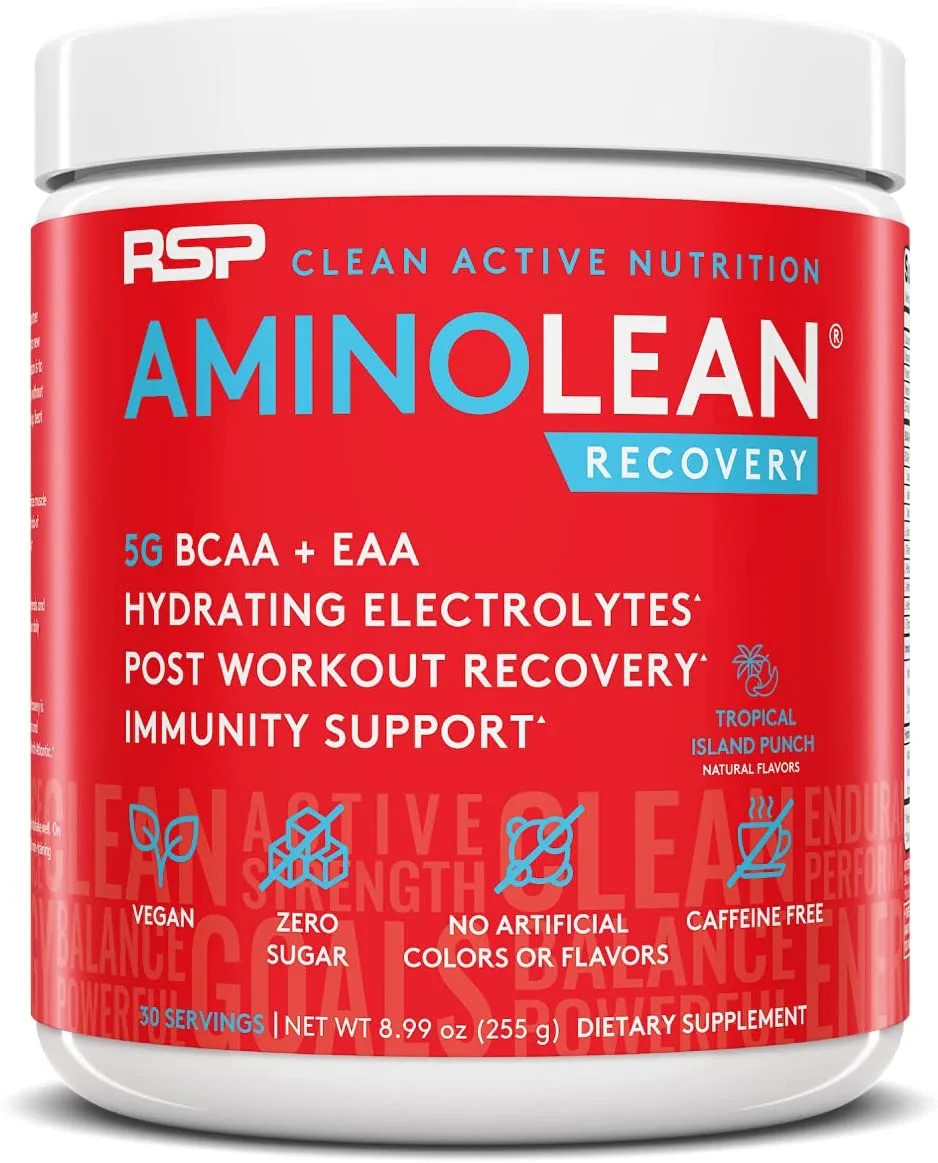 RSP Nutrition AminoLean Recovery Post Workout BCAAs and EAAs Amino Acids Supplement for Lean Musc... | Walmart (US)