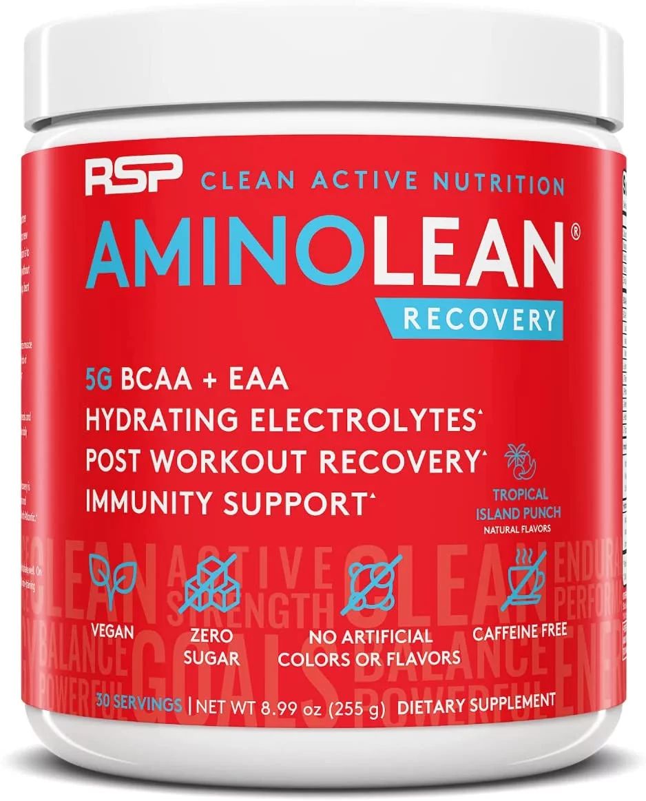 RSP Nutrition AminoLean Recovery Post Workout BCAAs and EAAs Amino Acids Supplement for Lean Musc... | Walmart (US)