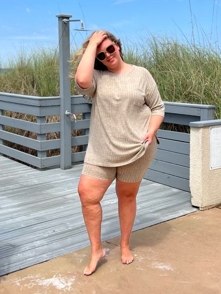 Trying plus size matching sets from IN'VOLAND on Amazon! 

I got this ribbed oatmeal set in a size 22W.  I LOVE it! I recommend sizing up one or two, I like the size 22W on my typical 18/20 body! The shorts are super comfy and love the length! Perfect for lounging or a summer casual day out!

#LTKPlusSize #LTKSeasonal #LTKStyleTip
