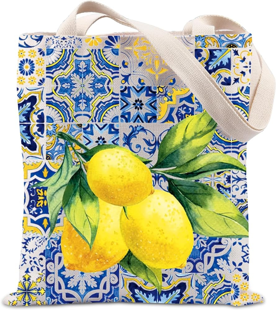 Italian Islands Gift Positano Delicious Italian Lemons Fresh Tote Bag Southern Italy Travel Shopp... | Amazon (US)